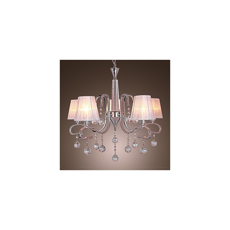 Lustre moderno contemporâneo de cristal galvanizado