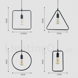Luminária pendente moderna contemporânea de metal com 1 luz
