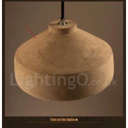 Luminária pendente moderna contemporânea de concreto com luz única