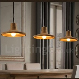 Luminária pendente moderna contemporânea de concreto com luz única
