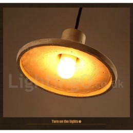 Luminária pendente moderna contemporânea de concreto com luz única