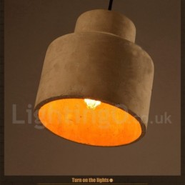 Luminária pendente moderna contemporânea de concreto com luz única