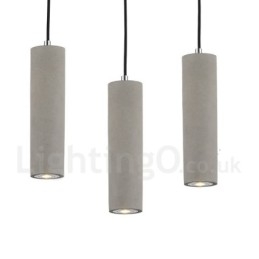 Luminária pendente moderna contemporânea de concreto com 1 luz