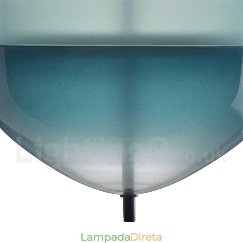 Luminária pendente moderna contemporânea com gradiente de cor e cúpula de vidro