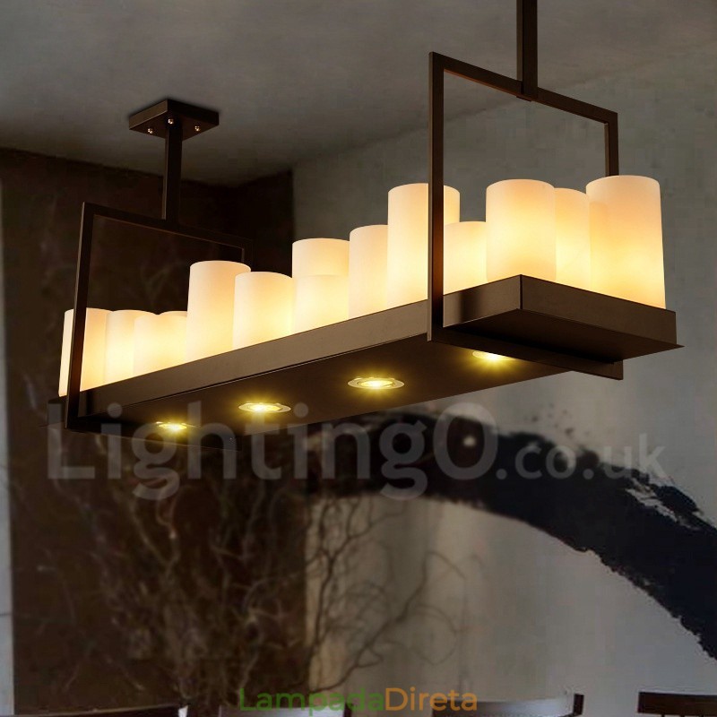 Luminária pendente rústica vintage para castiçal
