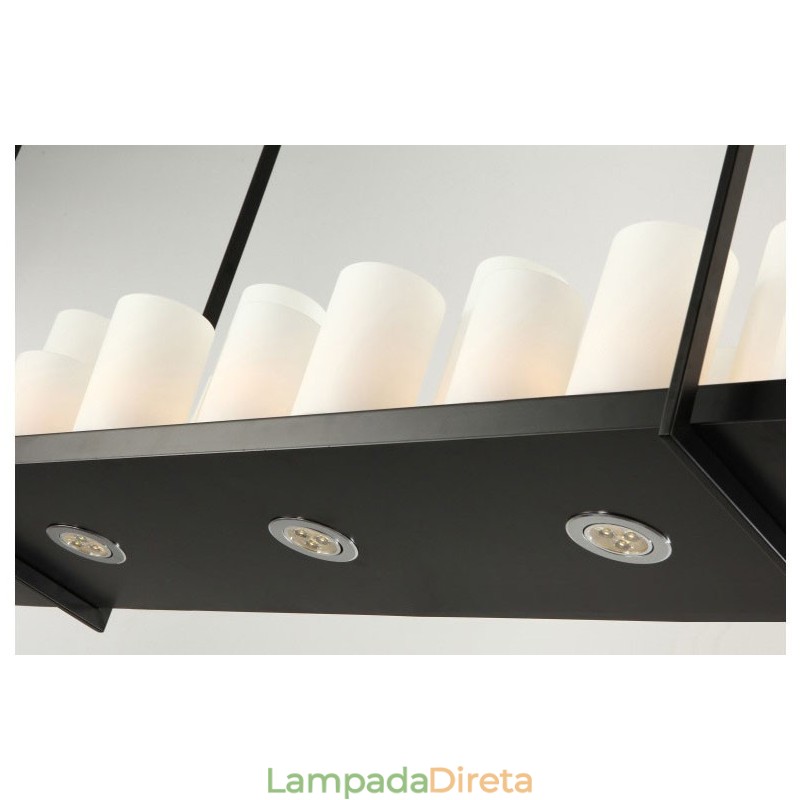 Luminária pendente rústica vintage para castiçal
