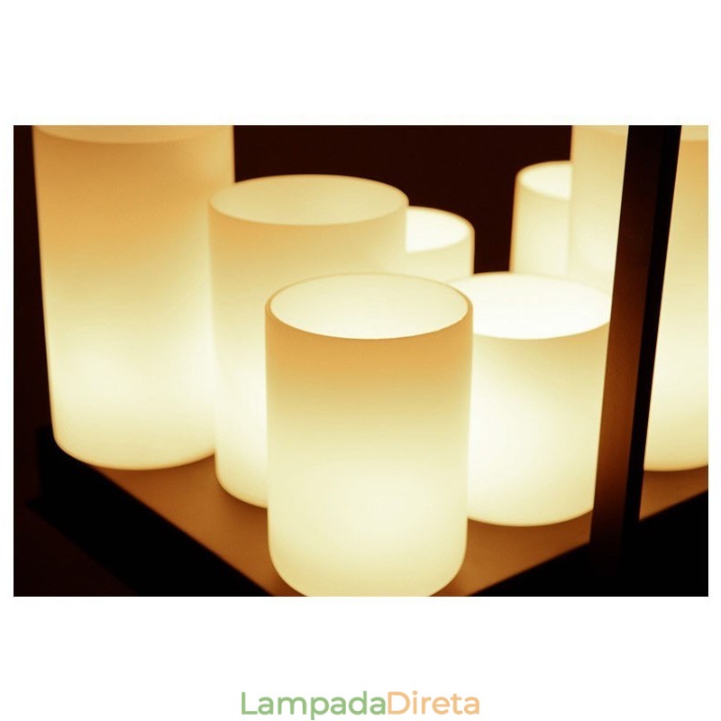 Luminária pendente rústica vintage para castiçal