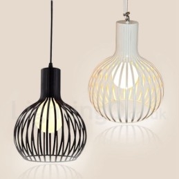 Luminária pendente moderna contemporânea de metal com globo de 1 luz