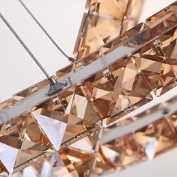 Luzes de teto com anel de estilo moderno Lâmpada de teto de cristal