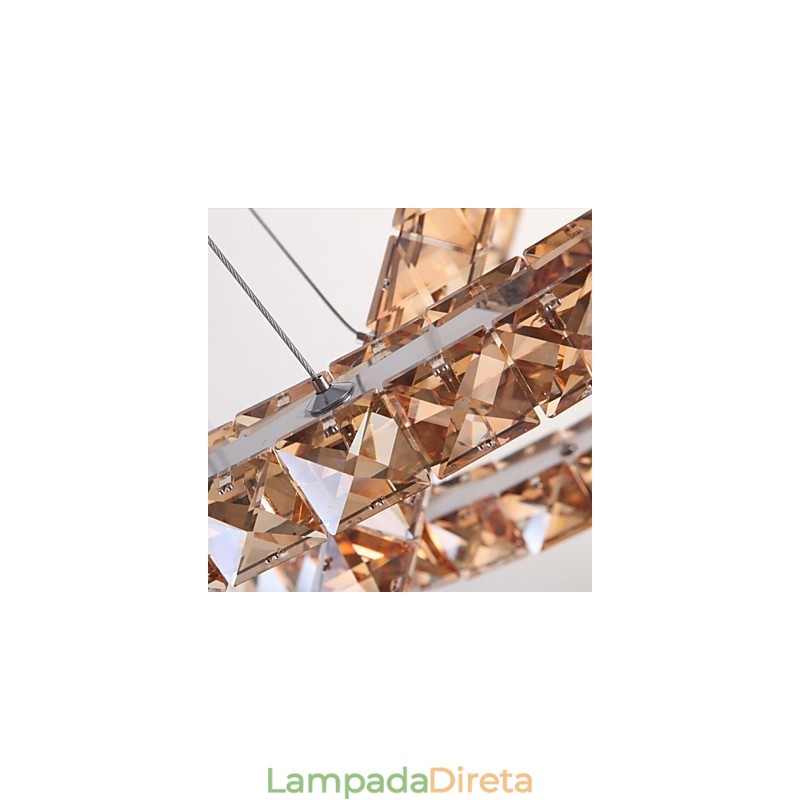 Luzes de teto com anel de estilo moderno Lâmpada de teto de cristal