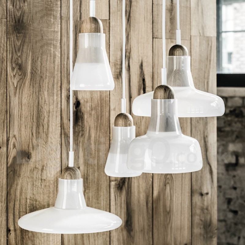 Luminária pendente retrô vintage com abajur de vidro