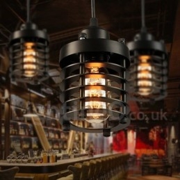 Retro Vintage Metal 1 Luz Pendente Luz