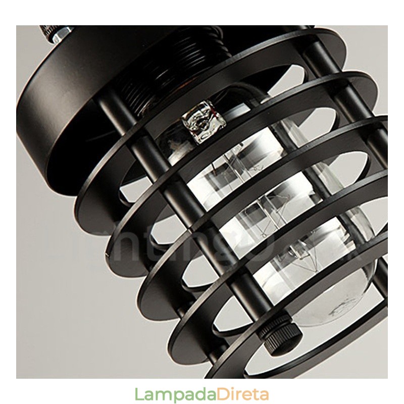 Retro Vintage Metal 1 Luz Pendente Luz