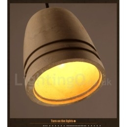 Luminária pendente retrô vintage de concreto
