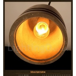 Luminária pendente retrô vintage de concreto