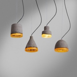 Luminária pendente moderna contemporânea Concrte 1 luz