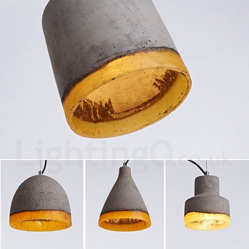 Luminária pendente moderna contemporânea Concrte 1 luz