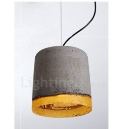 Luminária pendente moderna contemporânea Concrte 1 luz