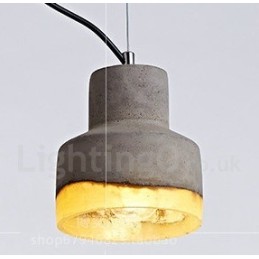 Luminária pendente moderna contemporânea Concrte 1 luz