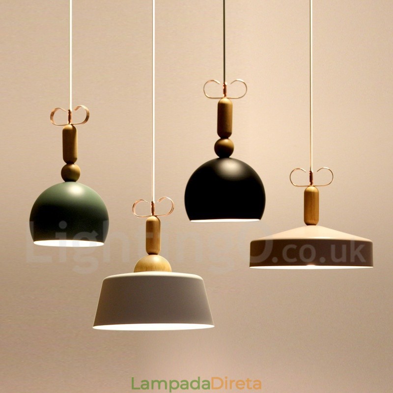 Luminária pendente moderna contemporânea multicolorida