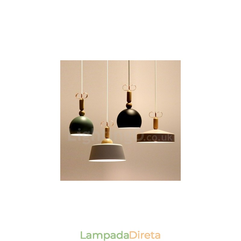 Luminária pendente moderna contemporânea multicolorida