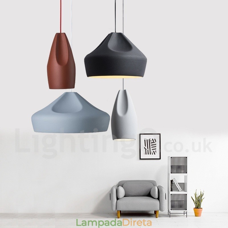Luminária pendente moderna contemporânea multicolorida