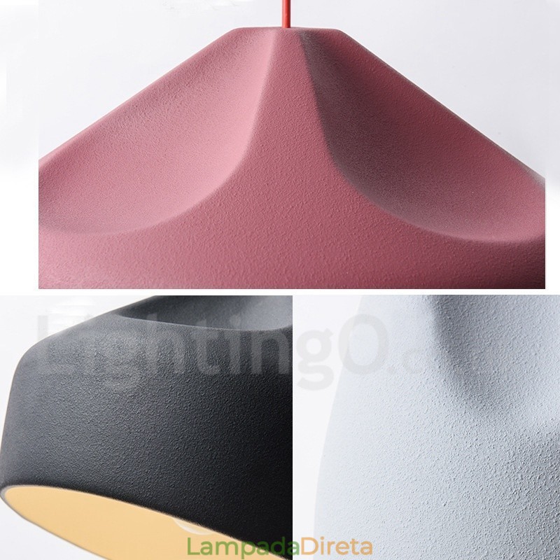 Luminária pendente moderna contemporânea multicolorida