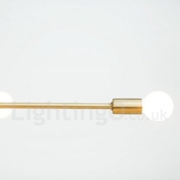 Lustre moderno contemporâneo de cobre com 5 luzes
