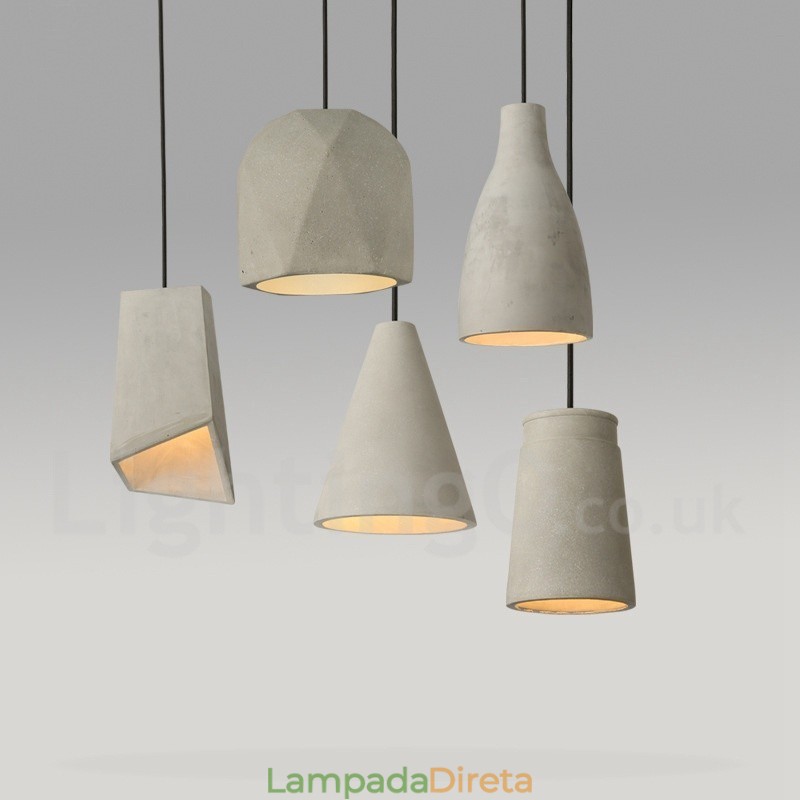 1 Luminária Pendente Concrte Light