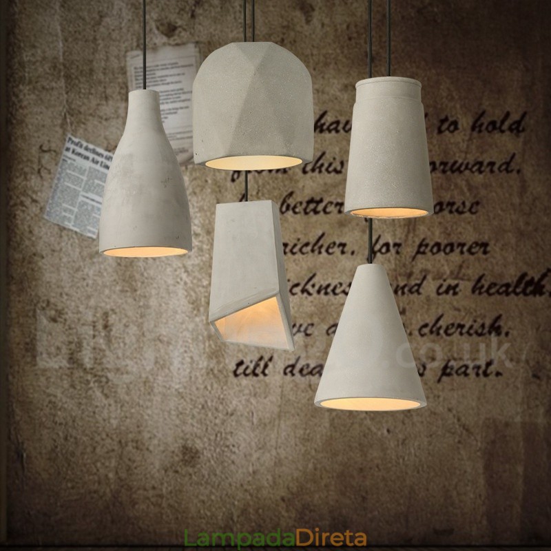 1 Luminária Pendente Concrte Light