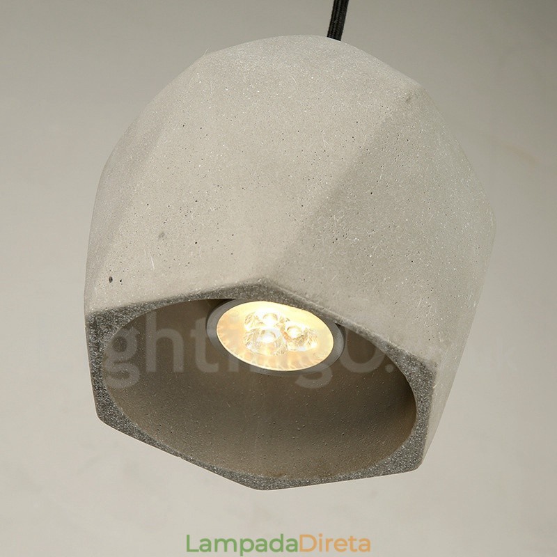 1 Luminária Pendente Concrte Light