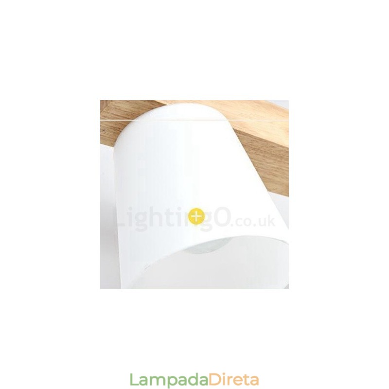Luminária pendente de madeira contemporânea moderna com 5 luzes