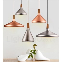 Luminária pendente moderna contemporânea de metal com 1 luz