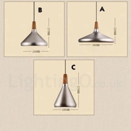 Luminária pendente moderna contemporânea de metal com 1 luz