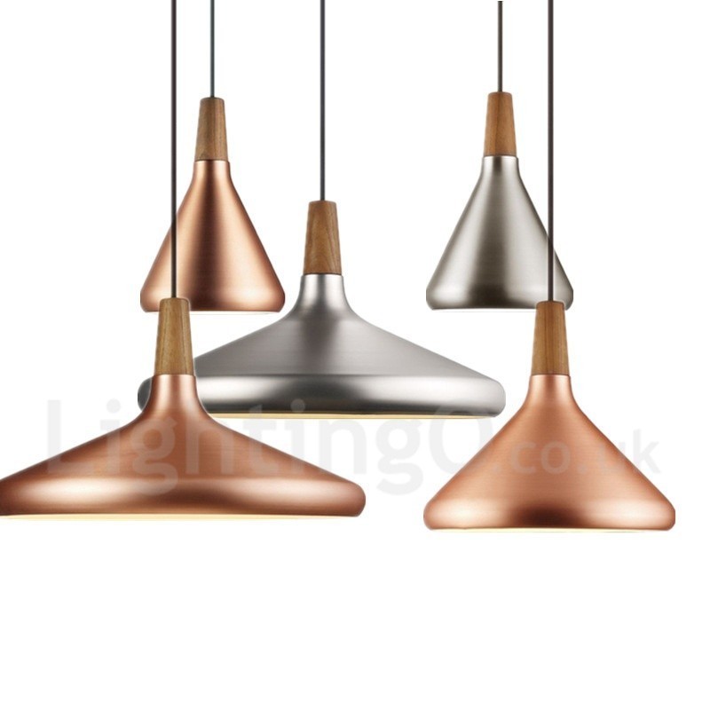 Luminária pendente moderna contemporânea de metal com 1 luz