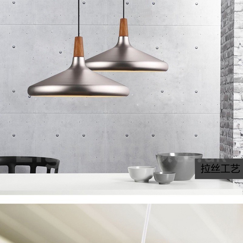 Luminária pendente moderna contemporânea de metal com 1 luz