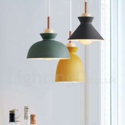Luminária pendente moderna contemporânea de metal multicolorida