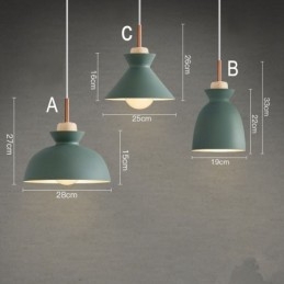 Luminária pendente moderna contemporânea de metal multicolorida