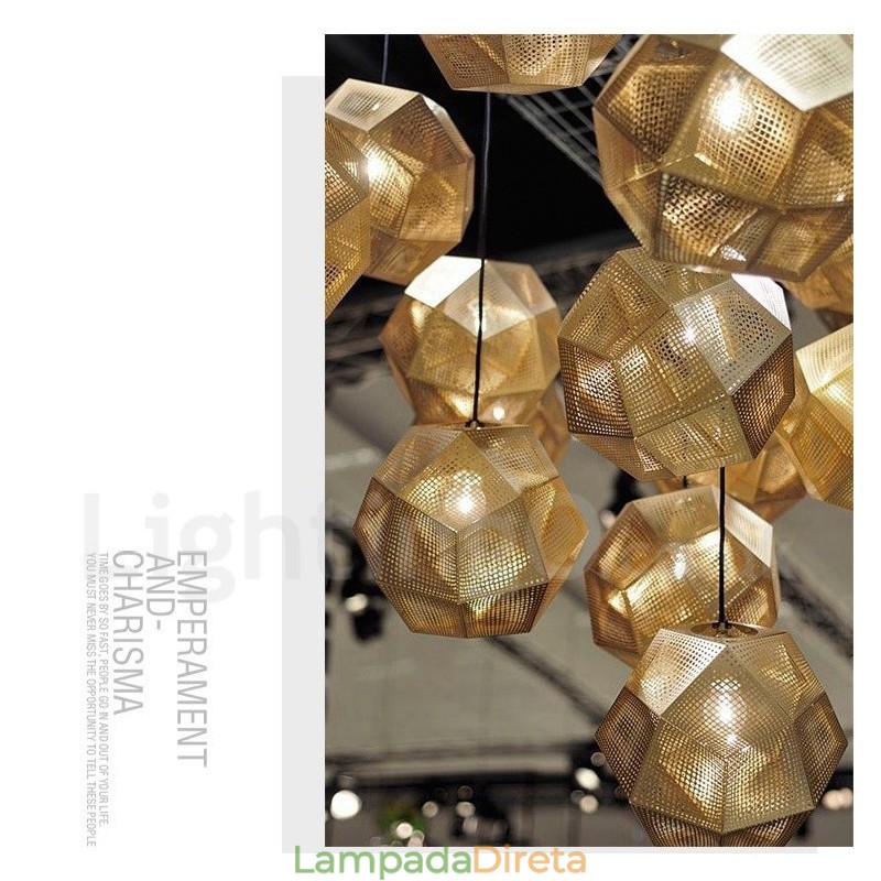 Luminária pendente moderna contemporânea com globo de 1 luz