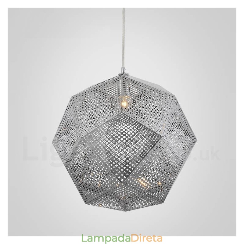 Luminária pendente moderna contemporânea com globo de 1 luz