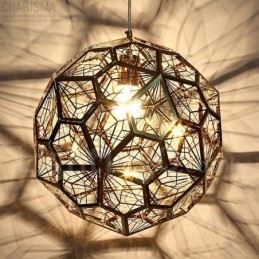 Luminária pendente moderna contemporânea com globo de 1 luz