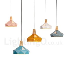 Único 1 Luz Moderna Contemporânea Multi Cores Pendente Luz