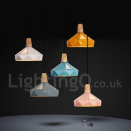 Único 1 Luz Moderna Contemporânea Multi Cores Pendente Luz
