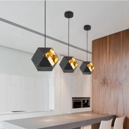 Luminária pendente moderna contemporânea de 1 luz