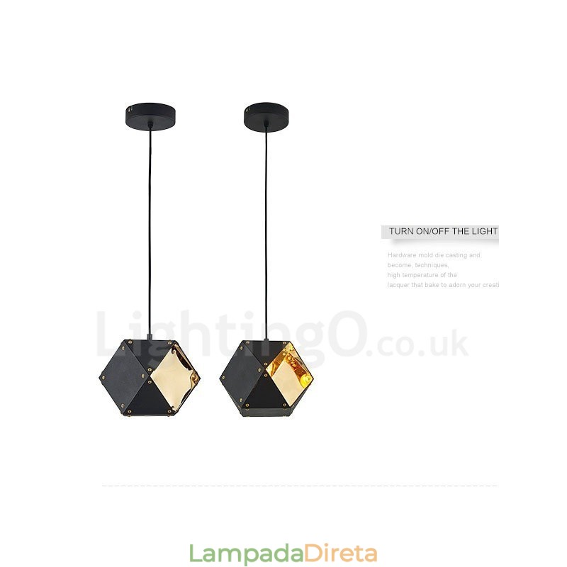 Luminária pendente moderna contemporânea de 1 luz
