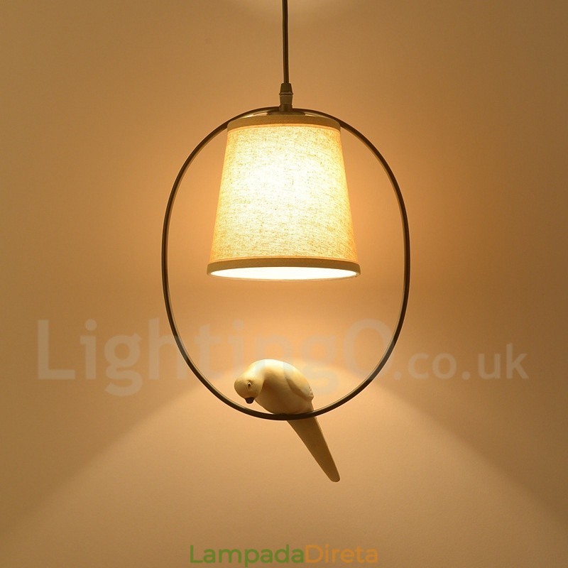 1 luz rústica lodge vintage pingente luz
