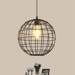 Luminária pendente vintage country globe
