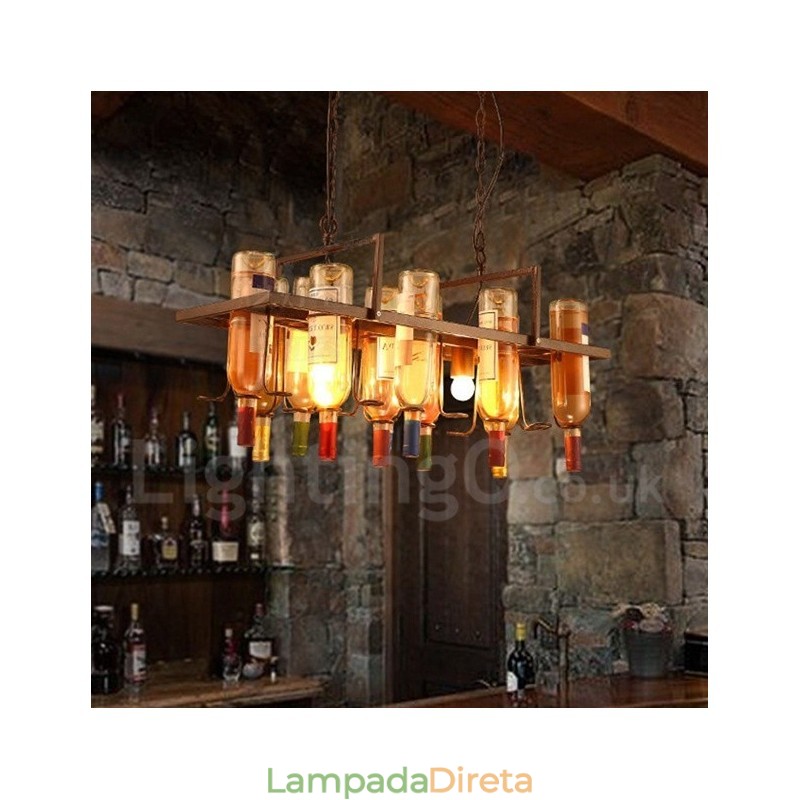 Luminária pendente de metal clássica tradicional