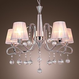 Lustre moderno contemporâneo de cristal galvanizado