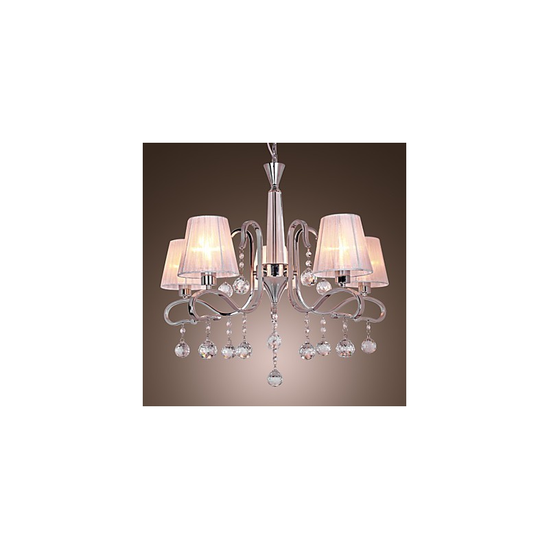 Lustre moderno contemporâneo de cristal galvanizado